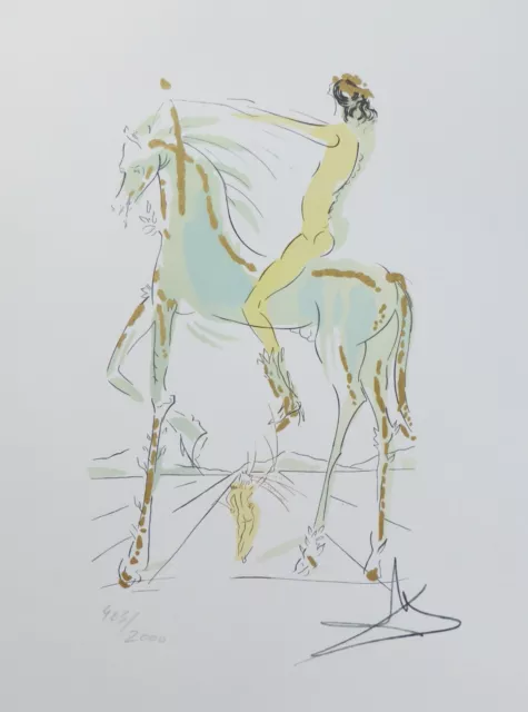 Salvador Dali Amante È Bella Firmato Mano Numerata 403/2000 Litografia