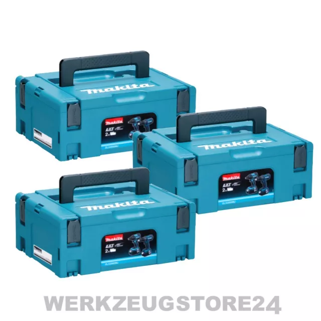 Makita MAKPAC Gr. 2 - 3er Set - Werkzeugkoffer mit Festool Systainer kompatibel