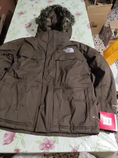 The North Face Mens Ice Jacket Hyvent Adder Brown Size L New whit tags