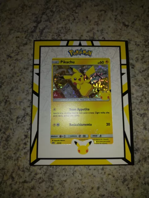 Pikachu Mcdonald 2021 Carta Pokemon Holo Promo 25th Anniversario Ita Mc Donald’s