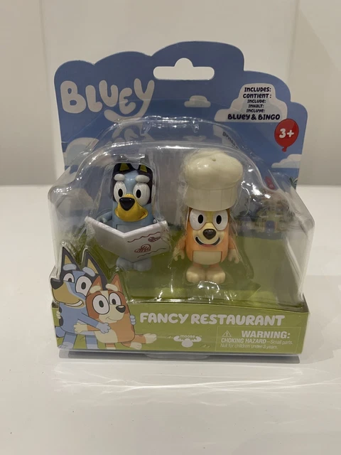 BLUEY FANCY RESTAURANT - Bluey and Bingo Figures with Accessories NEW £ ...