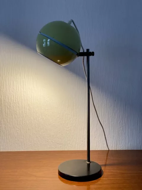 70er Jahre / Vintage / DDR / Space Design Kugel Leuchte Tischlampe grün 2