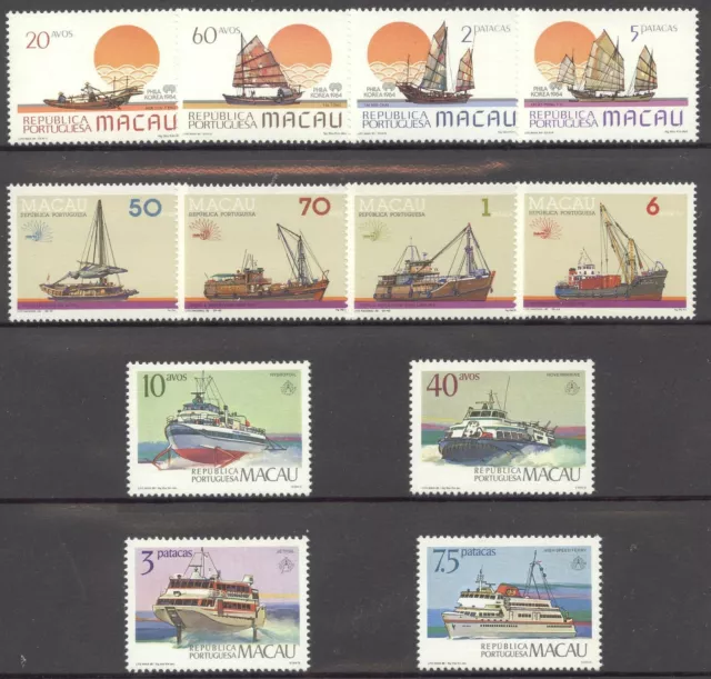 Schiffe, Ships - Macau - ** MNH 1984-1986