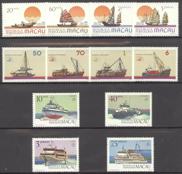 Schiffe, Ships - Macau - ** MNH 1984-1986