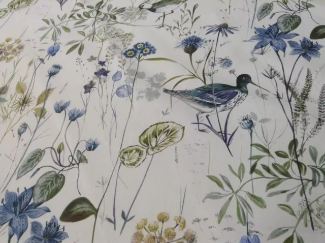 Wetlands Bird Saxon Blue Prestigious Textiles Curtain/Craft Fabric