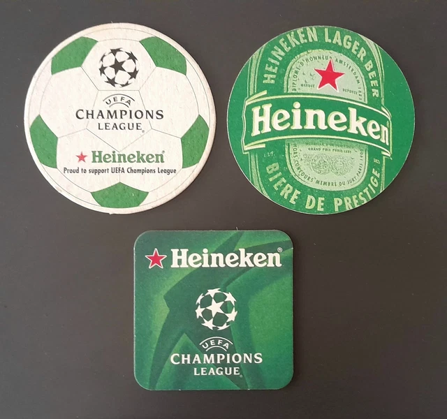 3 Sous-bocks. Heneken..