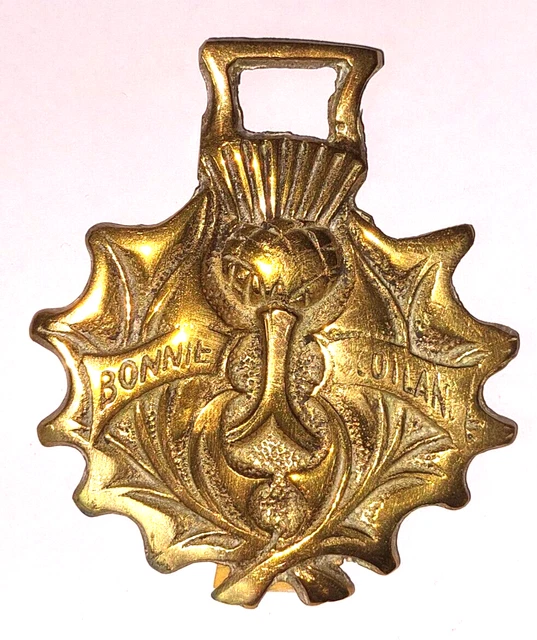 Horse Brass Laiton Doré Bateau Navire England 19e