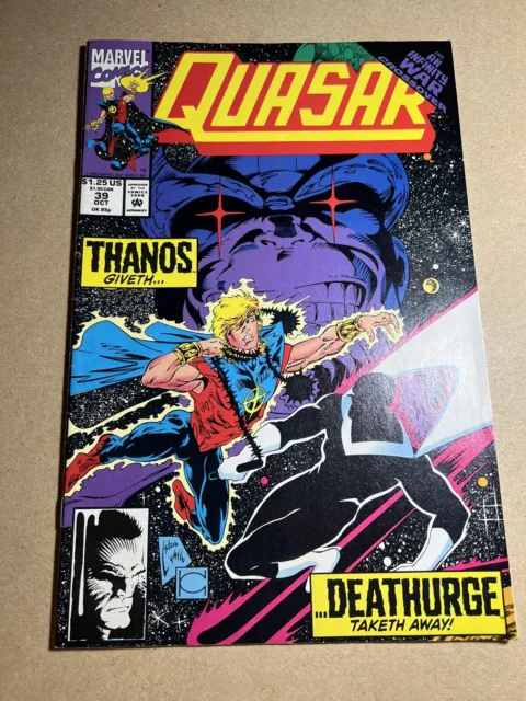 Quasar #39 • Steve Lightle Thanos Cover & Appearance; Infinity War Story!