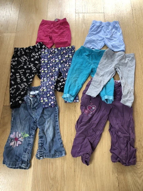baby girls clothes 12-18 months bundle- leggings, shorts, trousers, play clothes