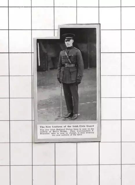 1922 Commandant P Branman Wearing The New Uniform Of The Irish Civic Guard