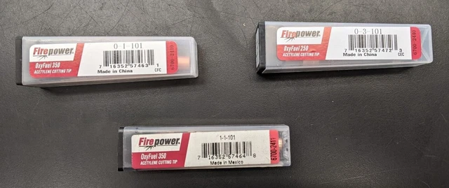 New Firepower Acetylene Cutting Tips- Select Size- Free Shipping