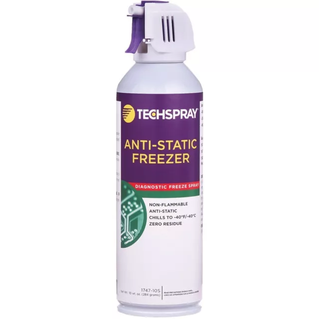 Techspray 1747-10S Anti-Static Freeze Spray, 10 oz. Aerosol