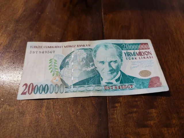 Turkey Banknote 20000000 Lirasi 2001 !!!!!!!!