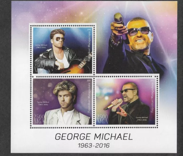 George Michael Stamps In  Min Sheet Pop Music Singer Mnh