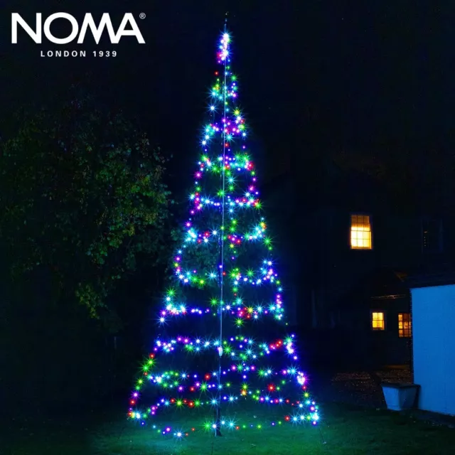 2m-4m Noma Estrellado Noches Navidad Cambia de Color Pre Iluminado Exterior Polo