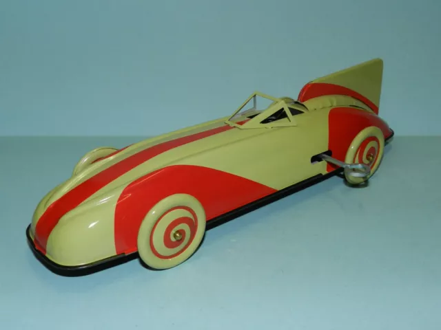 St. John Tin Toy Chad Valley Old Race Car Replica (Clockwork Action) New in Box