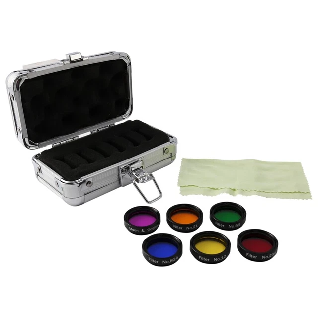 1.25inch Color  Filters Set (6 Pieces) for Astronomical Telescopes Ocular Lensh