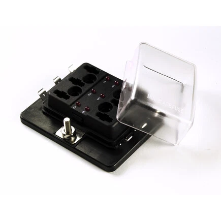 Grote 82-BLM-I-306 Led Fuse Panel For Miniature Blade Fuse   W/ Cover, 6