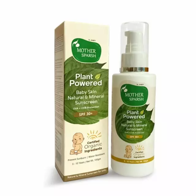 Mother Sparsh Natural Baby Sunscreen Lotion with Organic Ingredients 100ml.