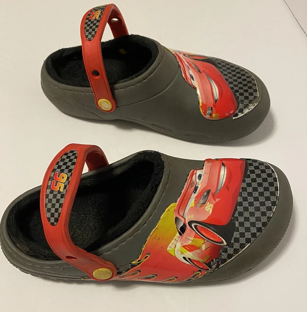 Disney Pixar Cars Lightning McQueen Crocs Size J 3 Junior Kids Children