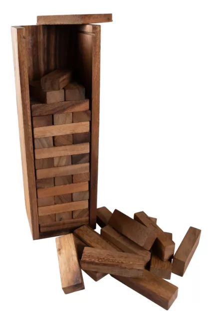 Wooden Tower Blocks, Stacking Building Blocks, Educational Toy, Sustainable Hard 3