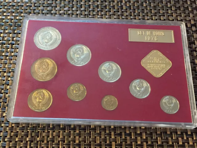 Russia USSR CCCP Coin Set 1976 UNC *Sealed* Kopek / Ruble / Cold War Cool!