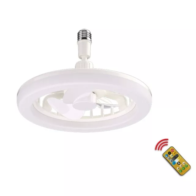 E27 LED Ceiling Fan Lamp 3-Gear Speed Cooling Fan Remote Control Fan Light