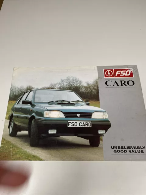 FSO Caro Car Sales Brochure Uk Market c1994/1995 FREE POSTAGE