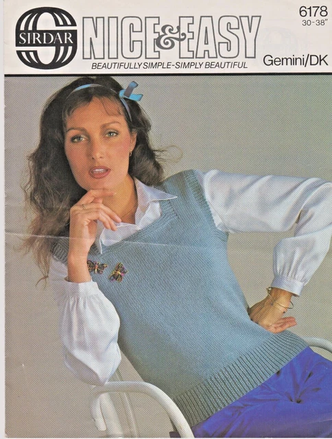 KNITTING PATTERN - Womens Slip Over - square neckline - DK 30-38