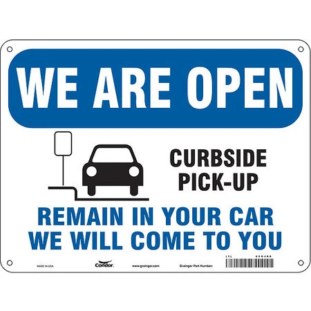 Condor 60Gj88 Safety Sign, 18 In Height, 24 In Width, Plastic, English