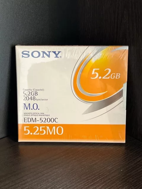 SONY EDM-5200C  MO Media 5.2GB Rewritable Magneto Optical Disk   NEW & SEALED