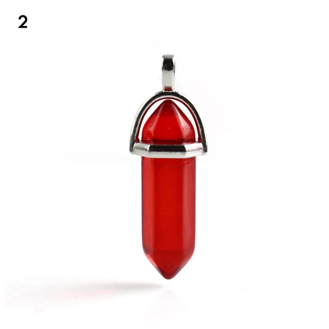Natural Quartz Crystal Healing Point Chakra Cut Gemstone Pendant Reiki Necklace 6