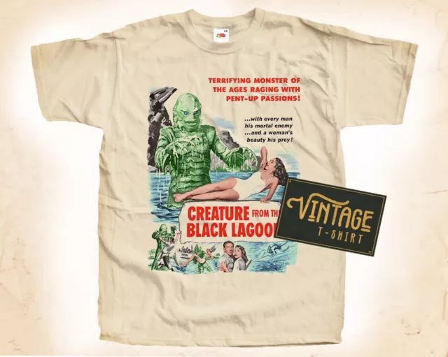 Creature from the Black Lagoon V1 T SHIRT Movie Poster Vintage Natural S to 5XL