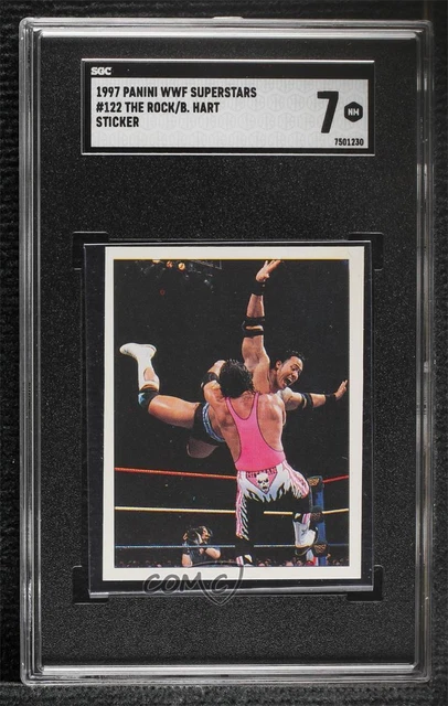 1997 Panini WWF Superstars Album Stickers Rocky Maivia The Rock Bret Hart SGC 7