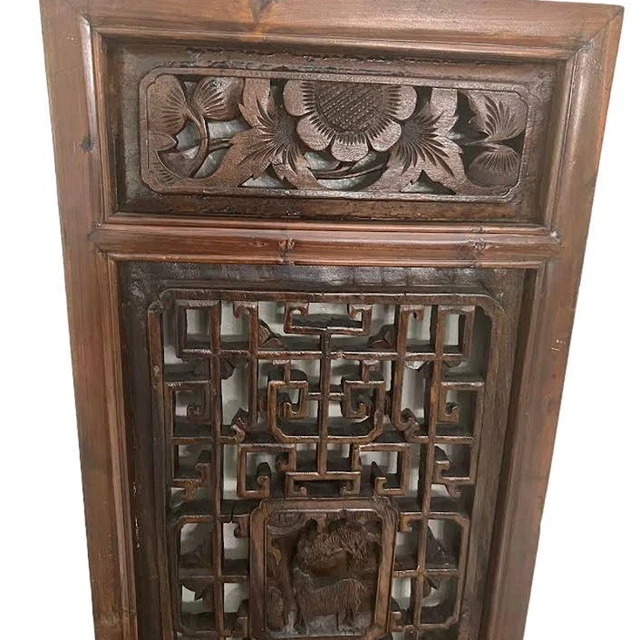 Antique Chinese Carved Wood Panel