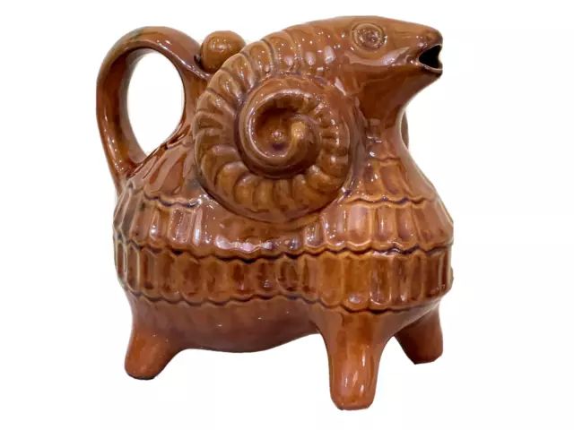 Vintage Majolica Decanter Decorative Ceramic Sculpture Jug Ewer Opishnya Ukraine