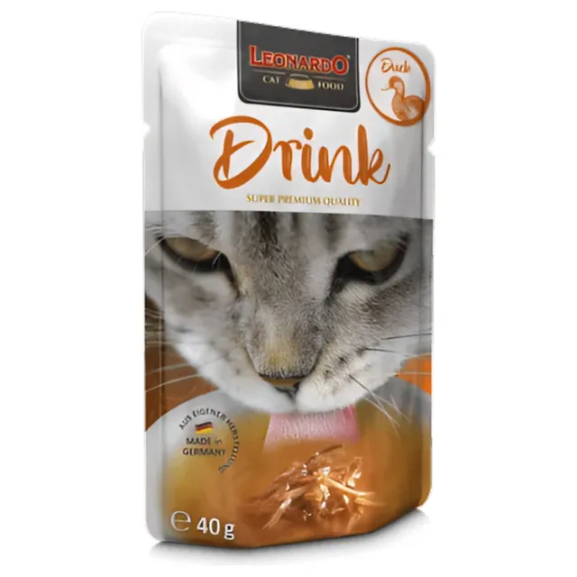 Leonardo Drink Canard 40 G pour Chats, Neuf