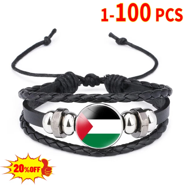 GAZA FREE PALESTINIAN Wristband Palestine Flag Bracelet Adjustable