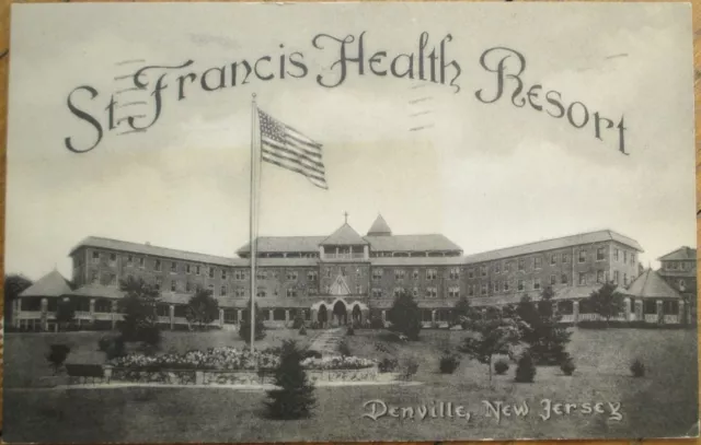 Denville, NJ 1953 Postcard, St. Francis Health Resort, New Jersey