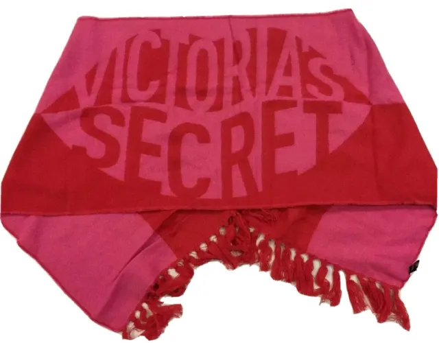 Victoria’S Secreto Contra Logo Valentine’S Día Labios Beso Suave Bufanda Rojos