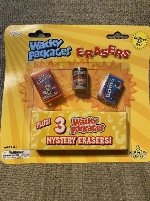 2011 Wacky Packages Erasers Full 12 Count Blister Factory Sealed Case ~ Rare!