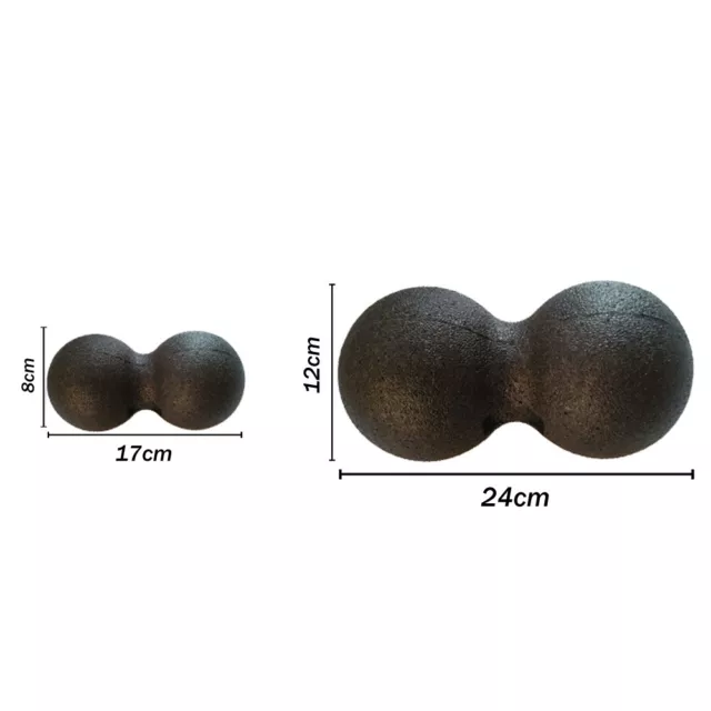 8cm &12cm Massageball Faszien Ball Schwarz Rolle DuoBall Massage Doppelball Reha 3