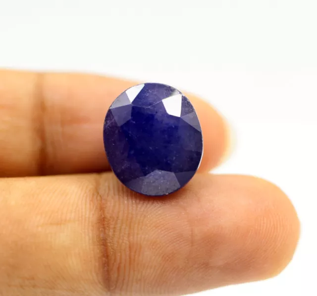 Natural Dark Blue Sapphire Loose Faceted Oval Cut 15.75 Ct Huge Gemstone