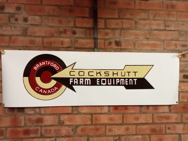 COCKSHUTT FARM EQUIPMENT TRACTOR   large pvc WORK SHOP BANNER