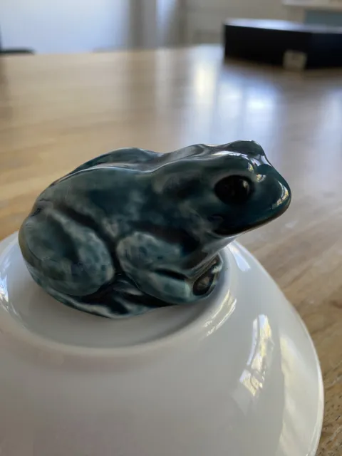 Poole Pottery Blue Glazed - Frog Figure