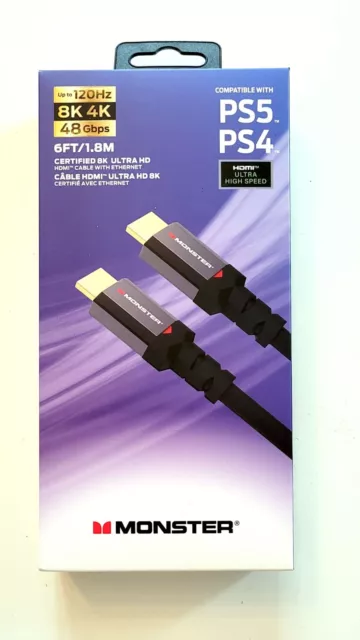Câble HDMI 2.1 Ultra-HD Uhd 8K 60Hz 4K 120Hz 48GBS Câble avec HDMI Audio et  Ethernet Câble 5m