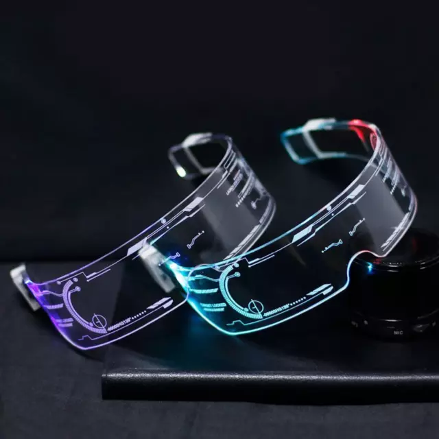 EL Wire Luminous Glasses Neon Party LED Light Up Visor Eyeglasses Hot 3