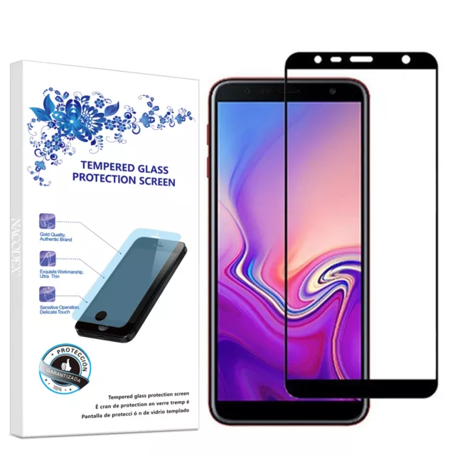 For Samsung Galaxy J4 Plus 2018 Full Cover Tempered Glass Screen Protector