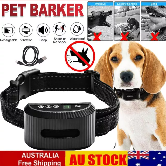 Anti Bark Electric Shock Dog Pet Training E-Collar Obedience Remote Control NEW