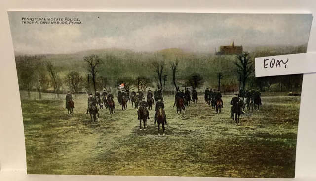 1905 Greensburg Pennsylvania State Police Rare Troop A On Horseback New Postcard